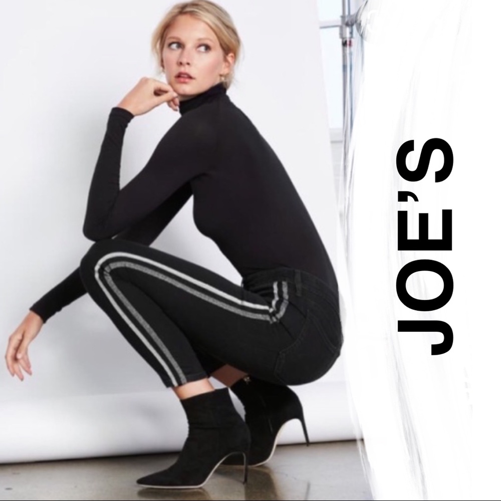Joe’s Jeans Charlie High Rise Sammy Silver Stripe 28